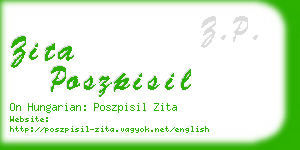 zita poszpisil business card